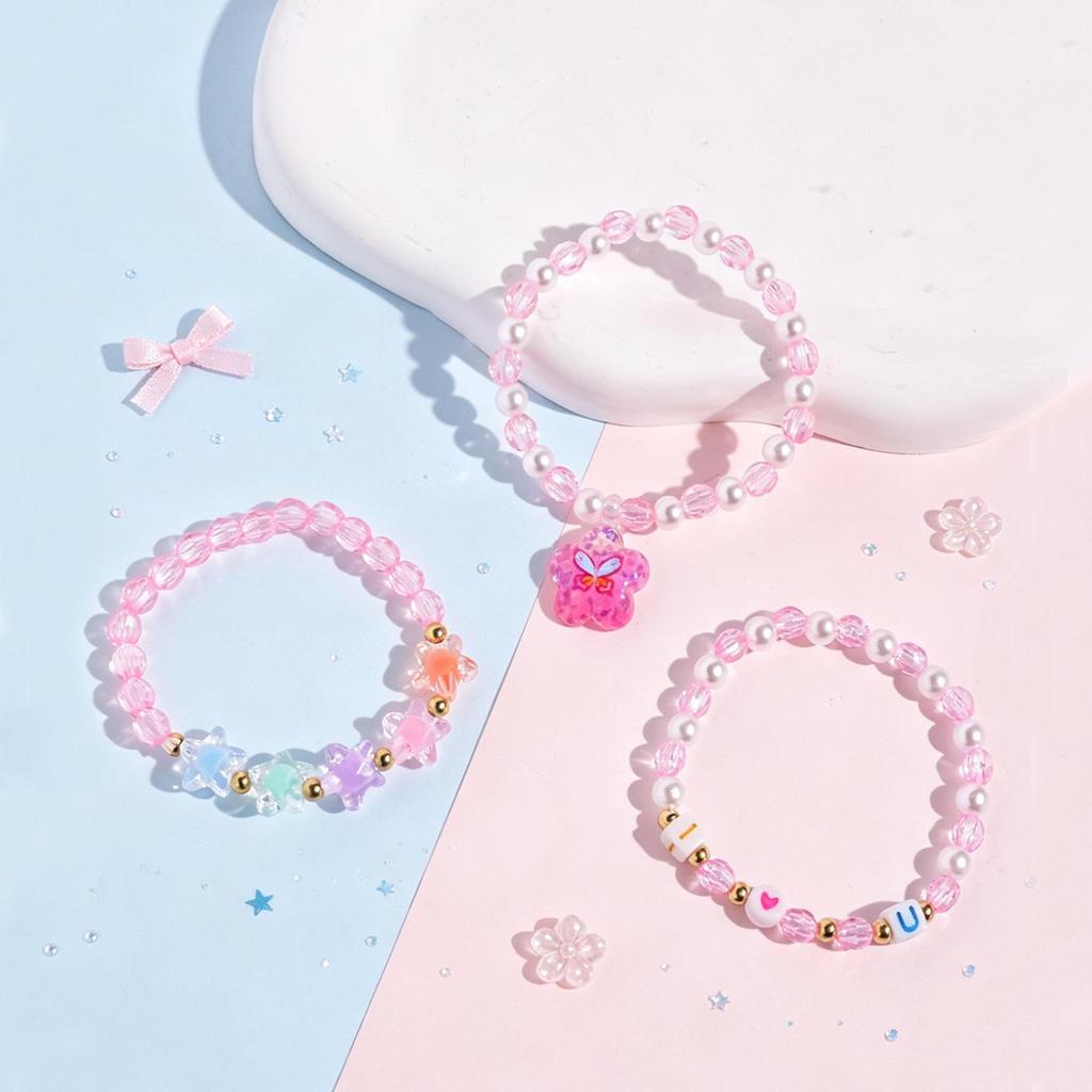 Conjunto Elegante de Pulseira com Pingente de Unicórnio para Meninas