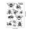 PVC Plastic Stamps for DIY Scrapbooking Photo Album Decorative Cards Making Stamp Sheets Bees Pattern 16x11x0.3cm
