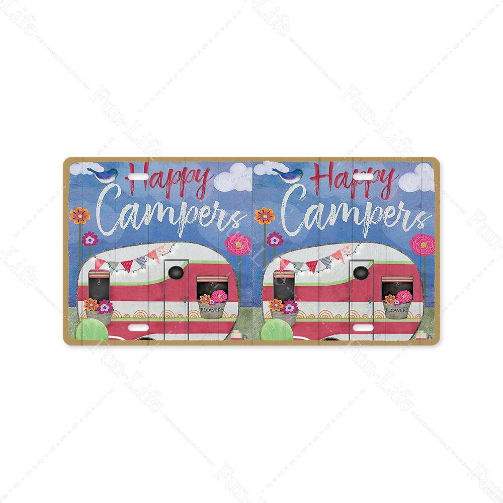 Camping Metal Sign Plate Plaque Vintage Tin Sign Decor for Camping/Cars/Tent/Cookout/Camping Supplies/Home Wall Decor