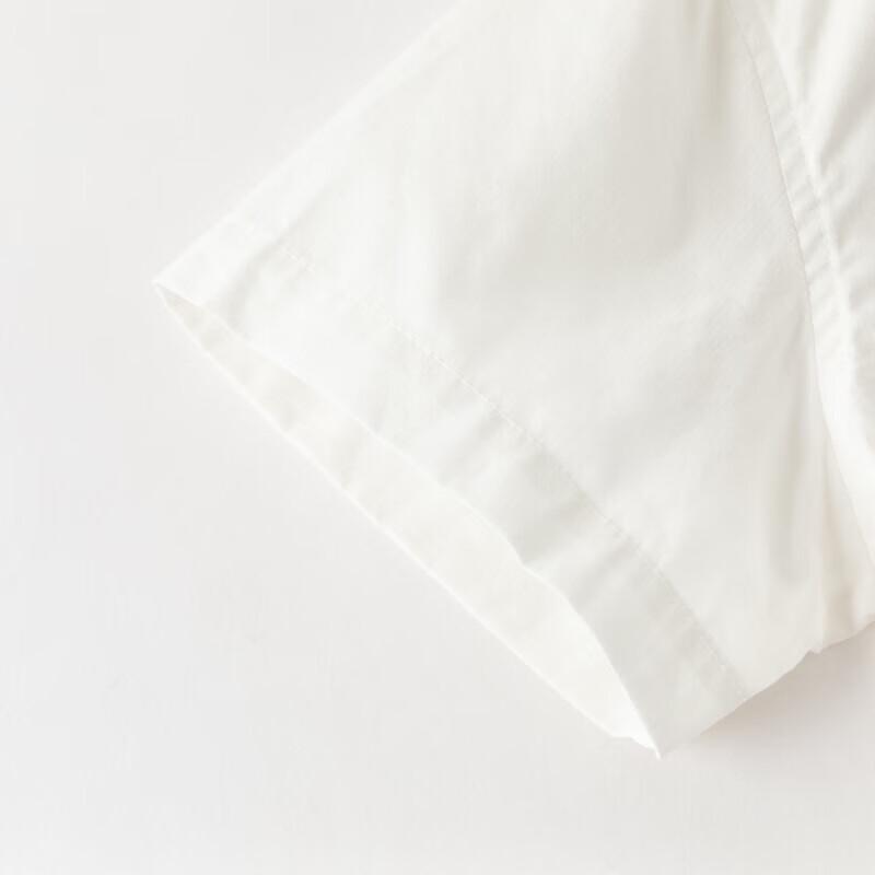 DAVE & BELLA Boy's White Short Sleeve Cotton Shirt