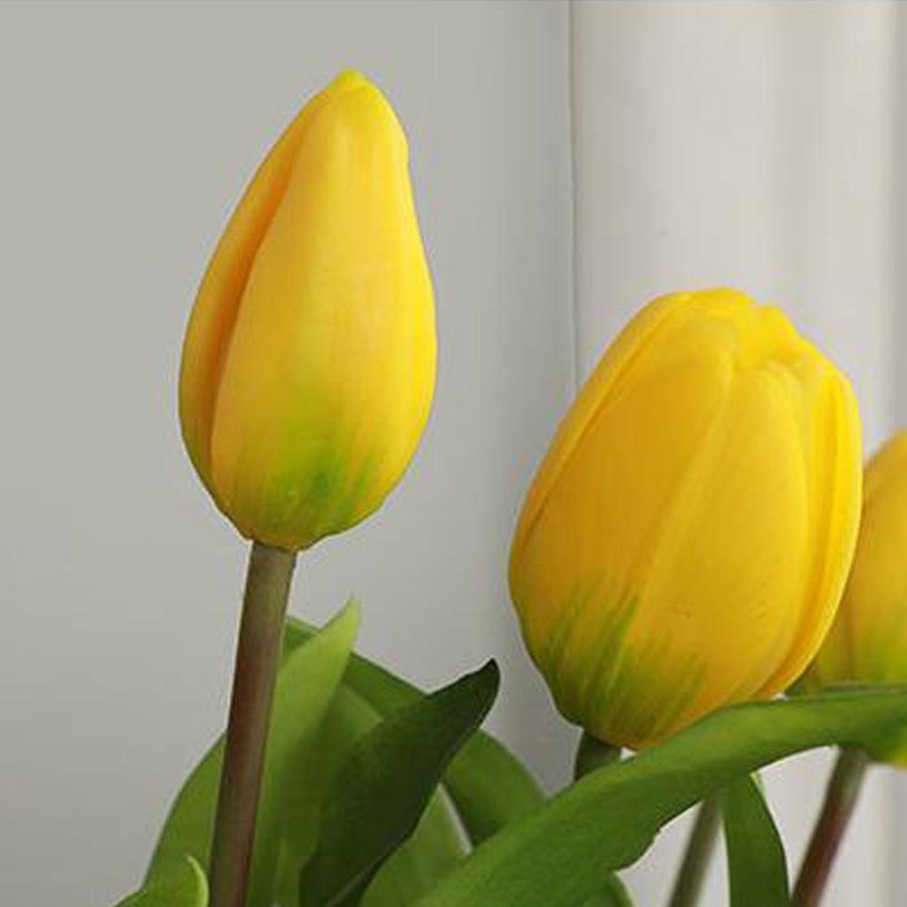 Artificial Flowers 1 Bouquet Deep Purple Fake Tulip Bouquet