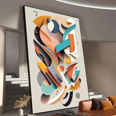 Stampe su Tela Geometriche Astratte Nordiche Arte Murale Estetica Moderna per Decorazione Galleria Soggiorno
