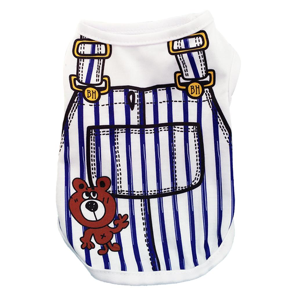 

Puppy Clothes Softness Breathable Striped Exquisite Dogs T-Shirts Costumes Spring and Summer Cotton Multicolored Pet Shirt l