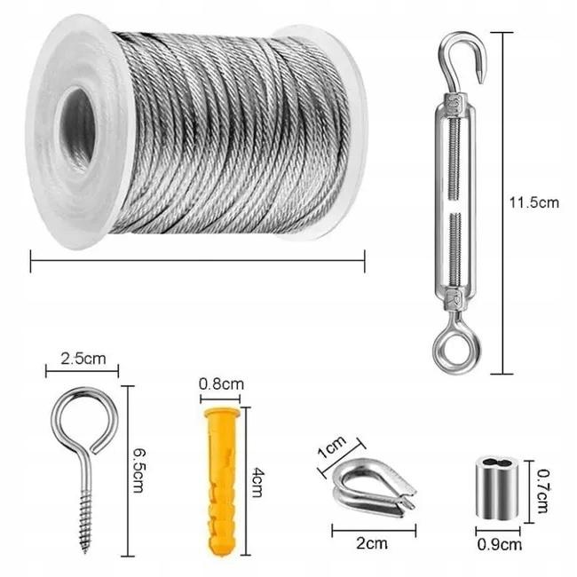 Galvanized Stainless Steel Cable Garden Mounting Kit