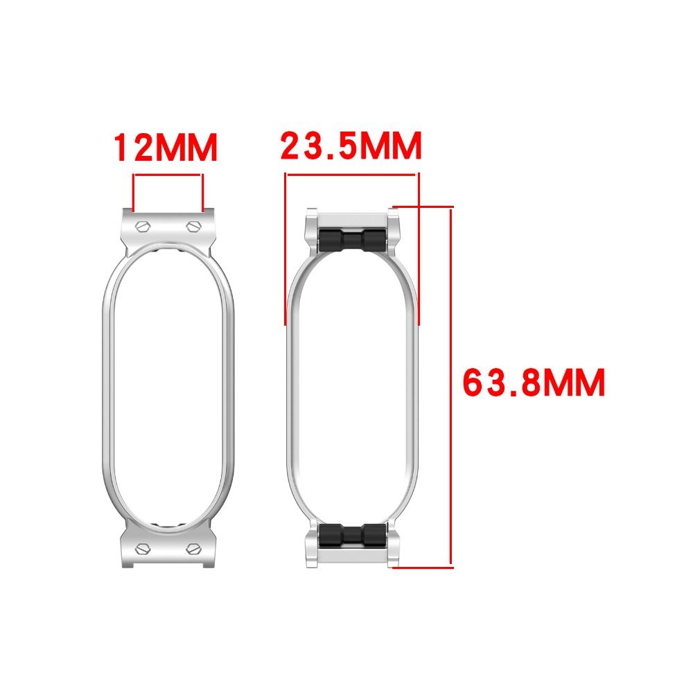 Metal Voice Recorder Case 12mm Band Anti-Scratch Strap Adapter Durable Expansion Protective Frame for PLAUD Notepin AI