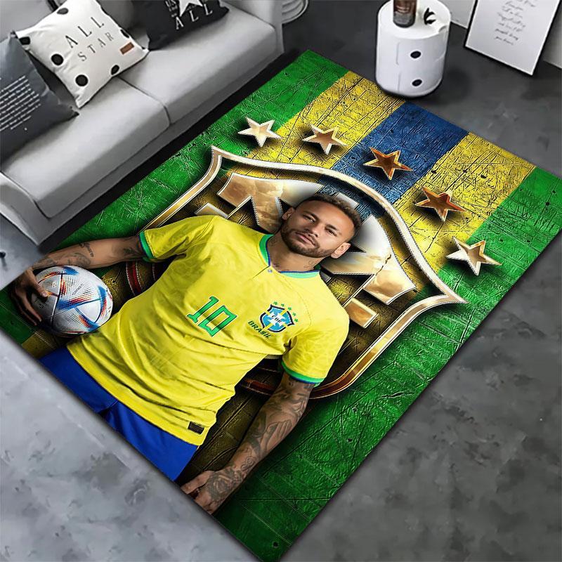 Neymar Jr Carpet Rug for Living Room Bedroom Home Sofa Decoration,Kids play Non-slip Floor Mat