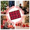 Velvet Christmas Balls 2.3inch Flocked Christmas Tree Balls Ornaments Assortment 12 Pieces Breakable Decor For Holiday