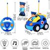 Cartoon RC Remote Control Cars for Toddlers Radio Control Toy with Driver Doll for Baby RC Race Car Toys Gifts for Boys & Girls