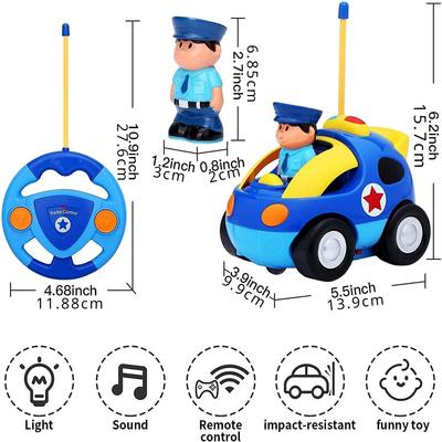 Coches de Control Remoto para Niños Pequeños Niños Niñas Juguetes de Coches RC para Niños Pequeños Regalos para Niños Bebé Coches de Juguete con Control Remoto Coche de Carreras Coche de Policía
