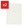 MIDORI Ring-Bound Notebook, Color Dot Grid, A5 - White