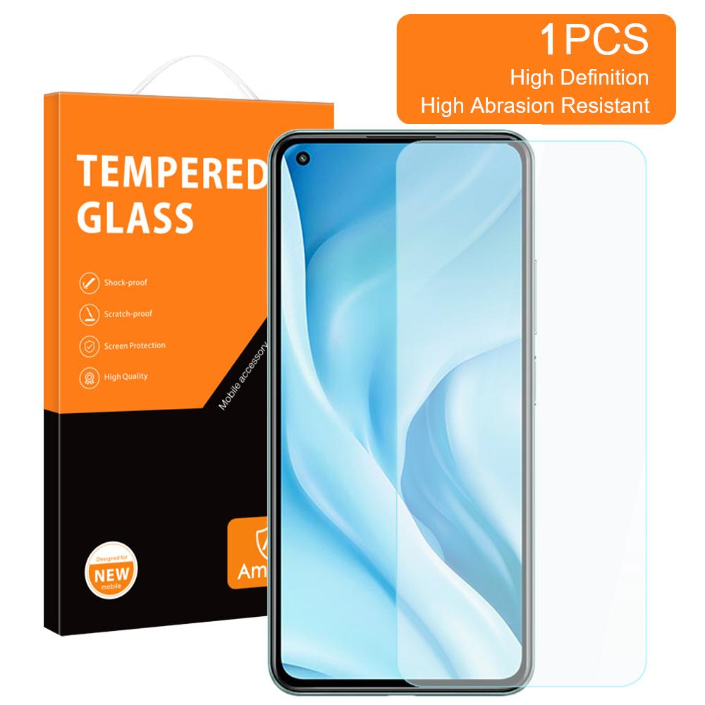 AMORUS For Xiaomi Mi 11 Lite 4G/5G/11 Lite 5G NE High Aluminum-silicon Glass Stain-proof Film 2.5D Arc Edge High Hardness Screen Protector