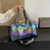 Colorful gradual change portable fitness bag large capacity outdoor sports dry and wet separation travel bag women's multi-functional yoga bag