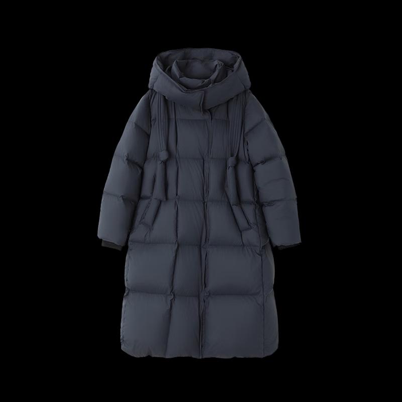 Women's Long Hooded Goose Down Puffer Coat