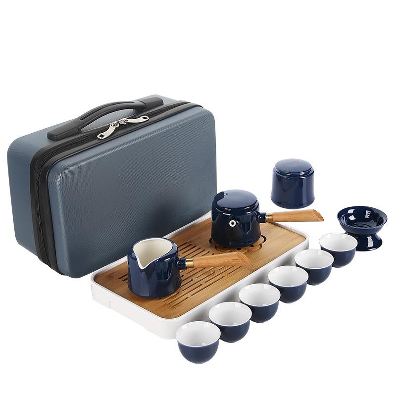 Ceramic High-end Portable Kung Fu Travel Tea Set Business Real Estate Banking Corporate Gifts