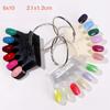 Nail Art Color Card Transparent Natural Color Plate Color Practice Nail Piece, Fake Nail, Display Nail Piece Nail Mold Crown Color Card