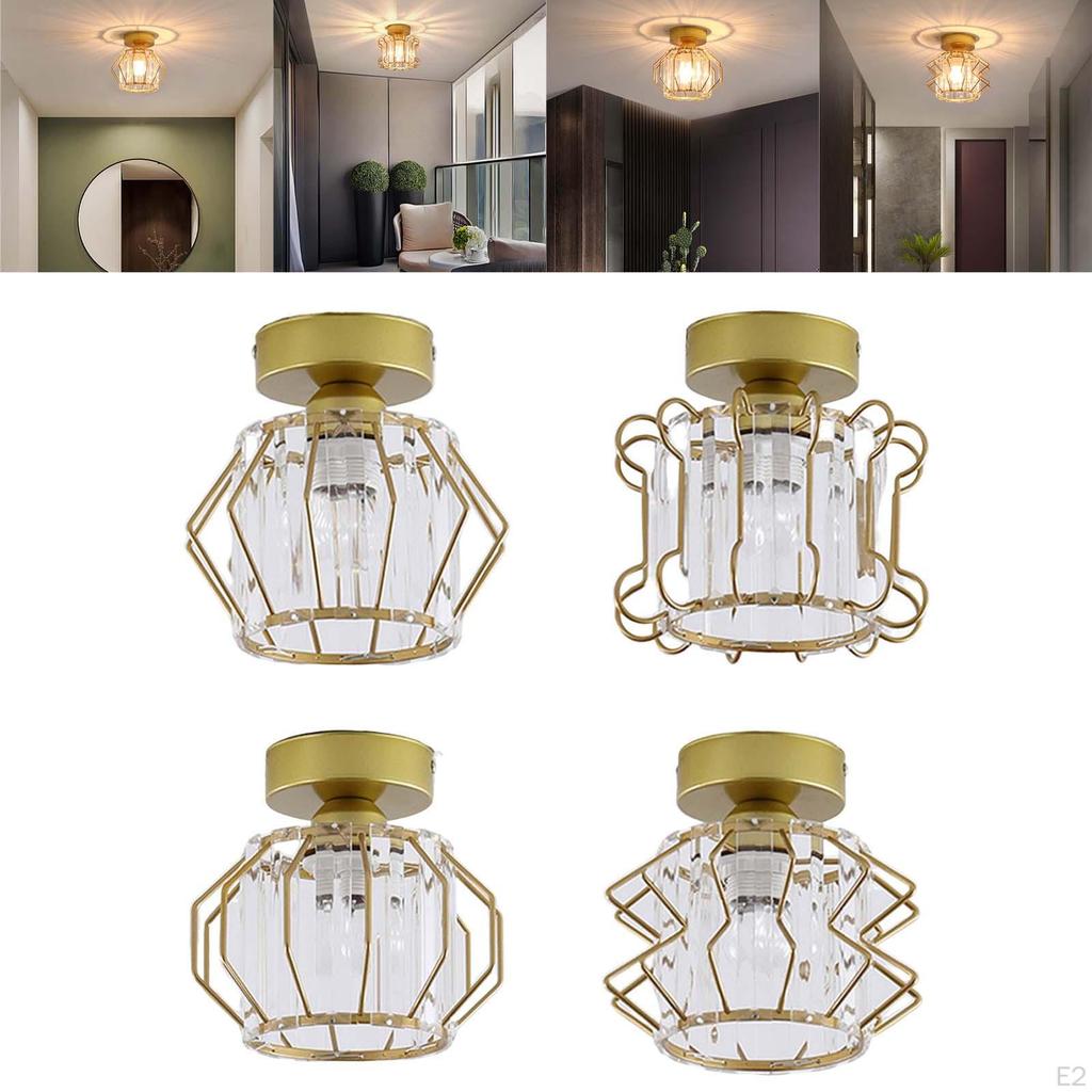 Crystal Ceiling Light Close to Fixture Lamp Shade Lighting Cover for Aisle Room Entryway