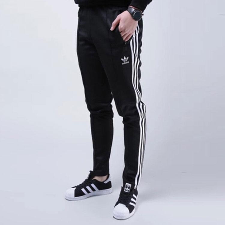 Adidas Originals Trefoil BB Track Pants International Version With Logo Embroidery Stripes Men Bottoms Black CW1269