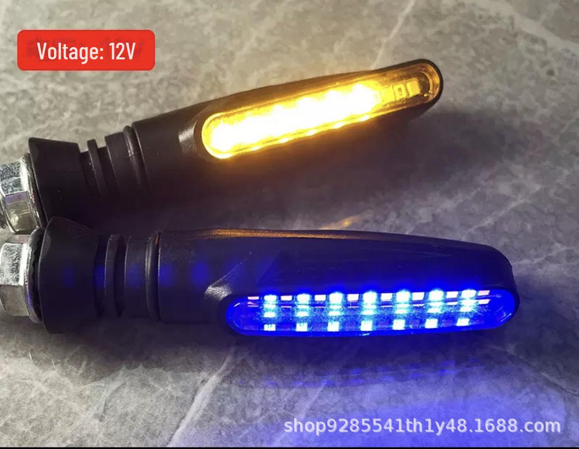 

Двухцветный светодиодный указатель поворота для мотоцикла с дневными ходовыми огнями - универсальный 12 В