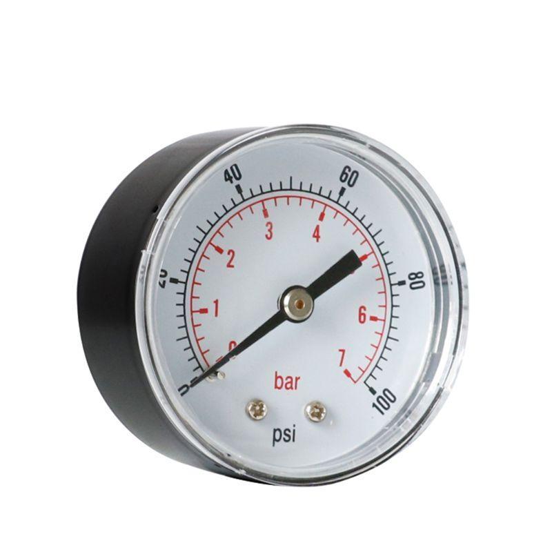 Professional Pressure Gauge 52mm Dial 1/4" BSPT Horizontal 0/15,30,60.100,160,300 PSI & Bar