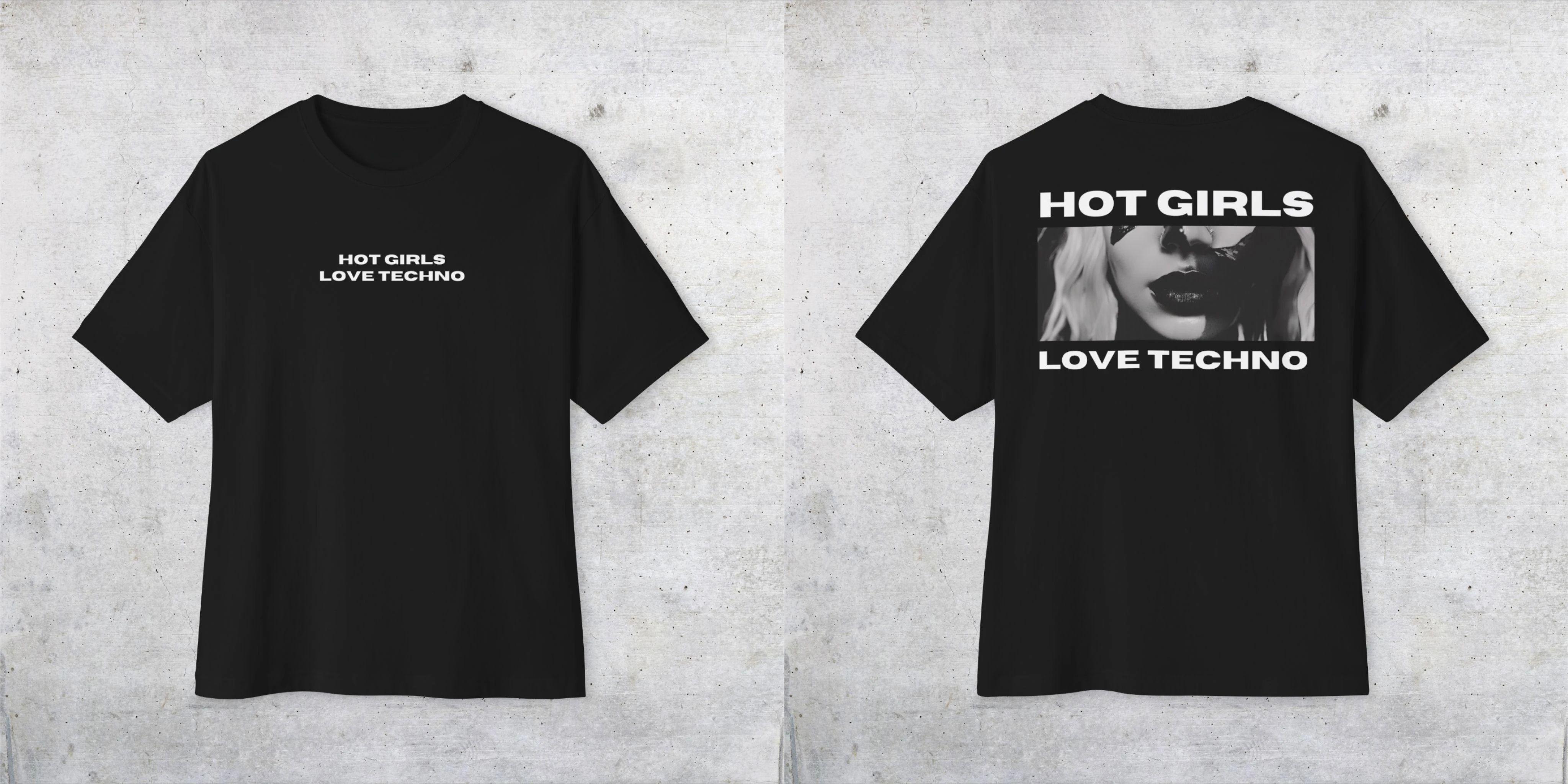Y2k Hiphop Tshirt Rave Music Apparel Tee Hot Girls Love Techno TShirt Y2k Print Graphic Casual Loose Tops AllSeason Unisex S