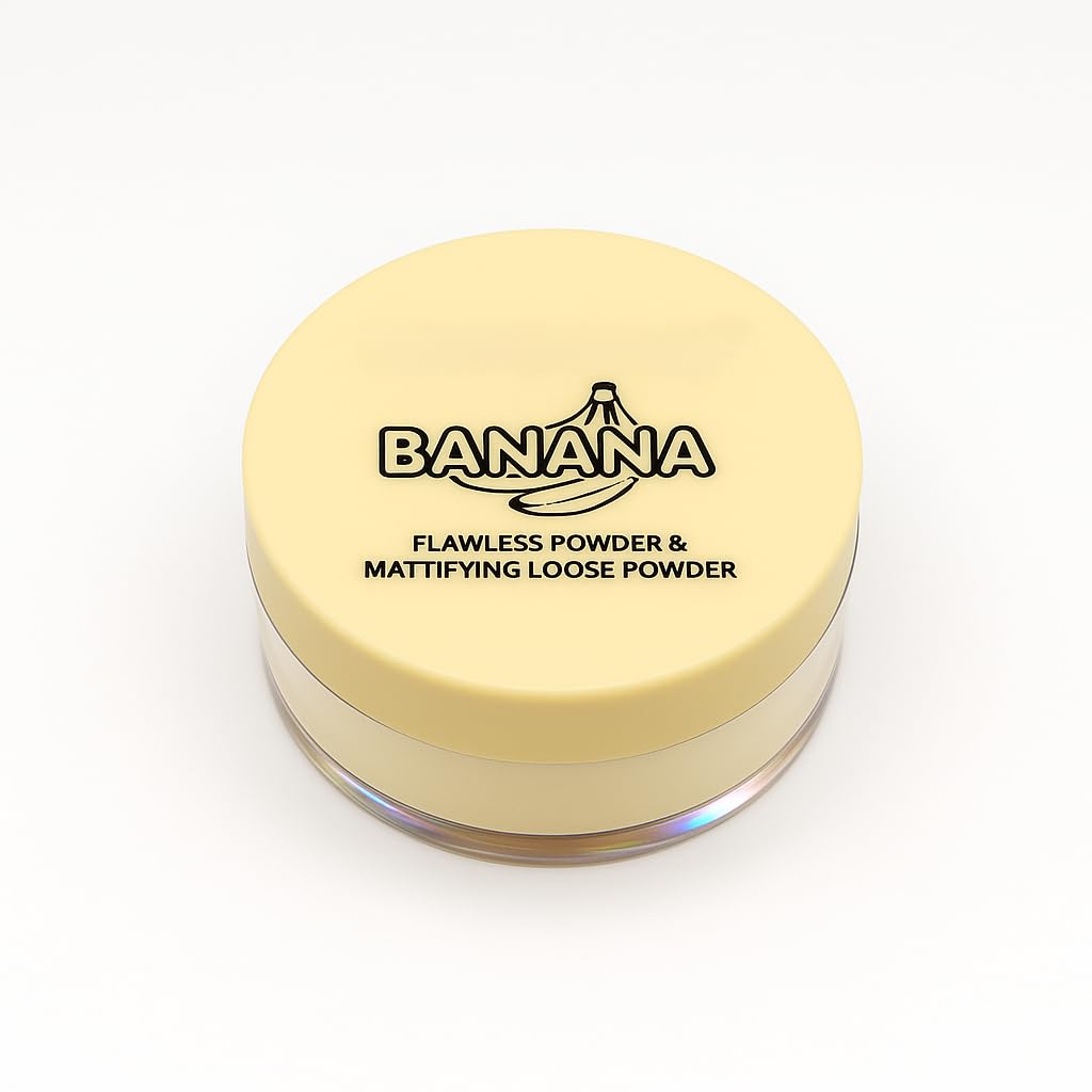 Sedell Paris Luxury Banana Powder - Flawless Matte Finish, Oil-Control Setting Powder for All Skin Tones, Long-Lasting Radiance & Smooth Silky Touch