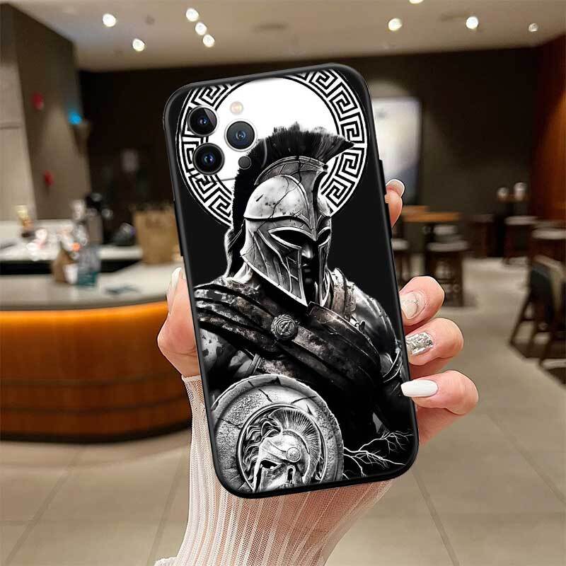 Spartan Warrior Shockproof Phone Case for iPhone 6 6s 7 8 11 12 13 14 15 16 17 16E XS Pro Max XR X SE Air