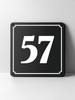 Metal House Number Sign, Black White Contrast, Outdoor Wall Decor for Home Street