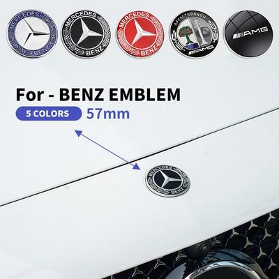 1pcs 57mm Car Front Hood Emblem Badge Bonnet Car Accessories For Mercedes Benz W204 W205 W212 W213 W221 W177 W246 GLA GLC CLA A