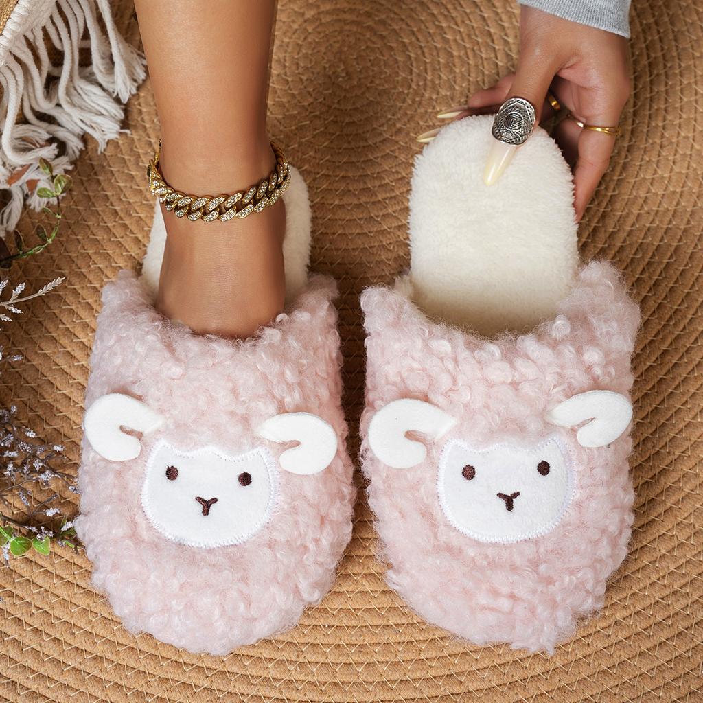 Cat cotton slippers women's autumn and winter home indoor universal soft bottom non-slip silent warm cartoon fluffy slippers
