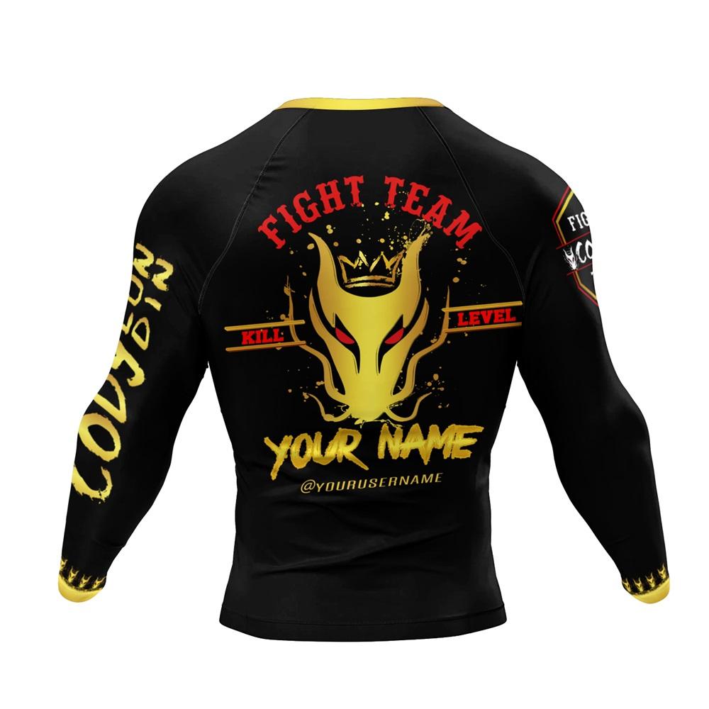 Cody Lundin Tattoo Uomo Palestra Compression Tshirt Maschile Sublimazione Manica Lunga Rashguard BJJ Jiu Jitsu Boxe Maglia Personalizzata