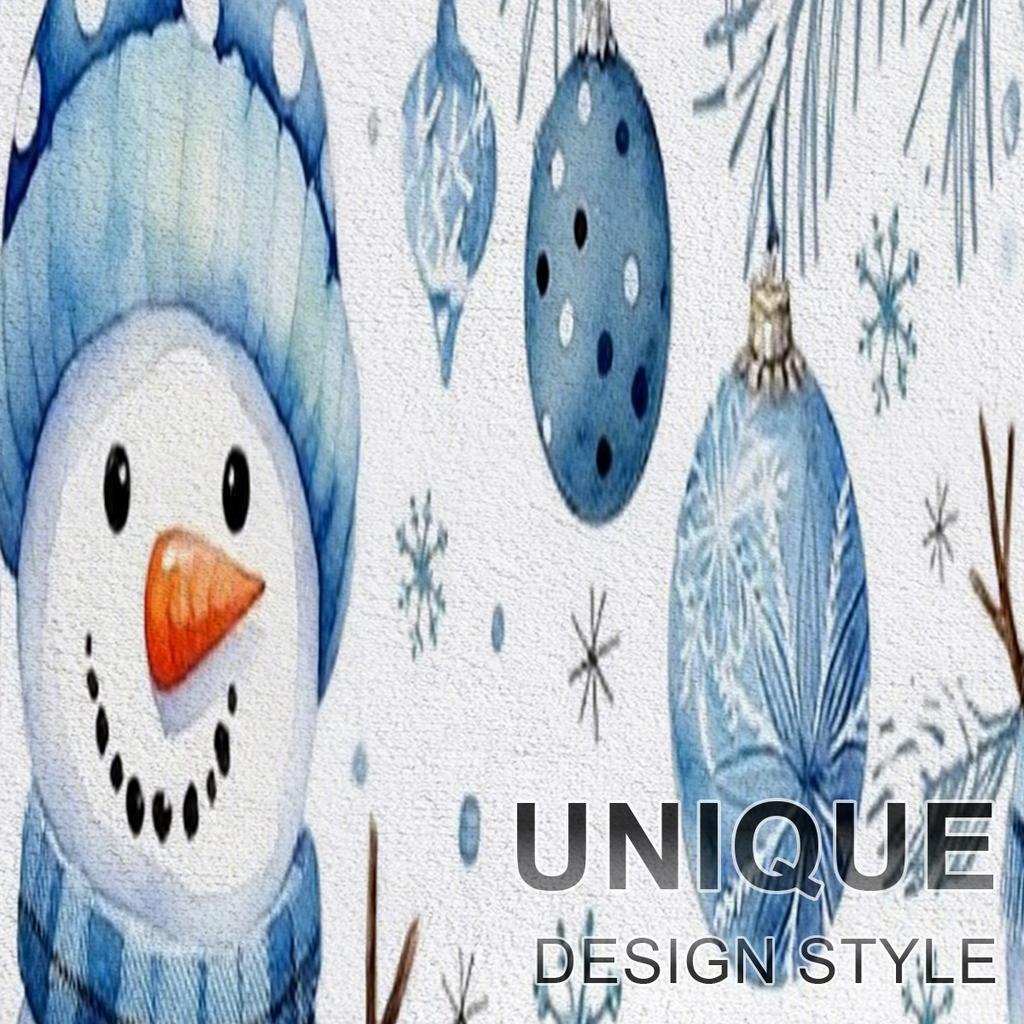 1Pcs Anti Fatigue Kitchen Rugs,  Christmas Snowman Print Waterproof Non-Slip Thick Cushioned Kitchen Mat Heavy Duty Comfort Standing Mat for Kitchen