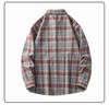 Men's Retro Plaid Long Sleeve Shirt - Casual Fashion Jacket for Autumn and Spring