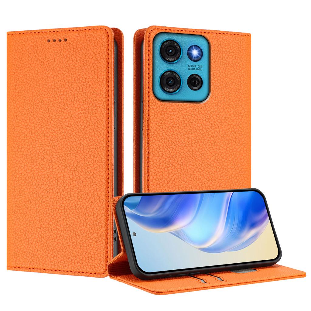 Pentru Motorola Moto G75 5G Husă Portofel Blocare RFID Piele cu Textură Litchi Husă Mobilă