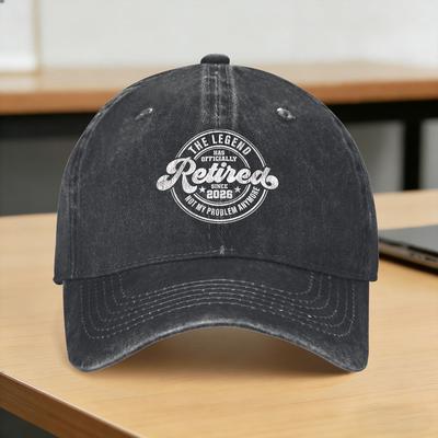 The Leagend Has Officially Retired Since  Washed Baseball Cap Stylish Sun Hip Hop Hats Summer Unisex Men Hippie Snapback Cap
