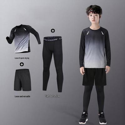 Kids' Quick-Dry Long-Sleeve Sports Set for Running & Badminton