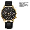 Men's Analog Quartz Watches Minimalist Three-Hand Watch Leather Strap Classic Business Watch for Fathers Husbands Gifts