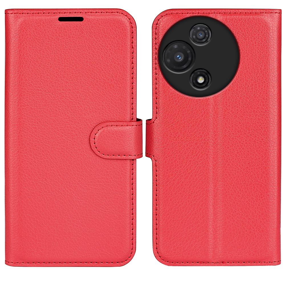 

Для TCL 60R 5G Чехол Текстура личи Ударопрочный Кожаный Чехол-кошелек для телефона Red