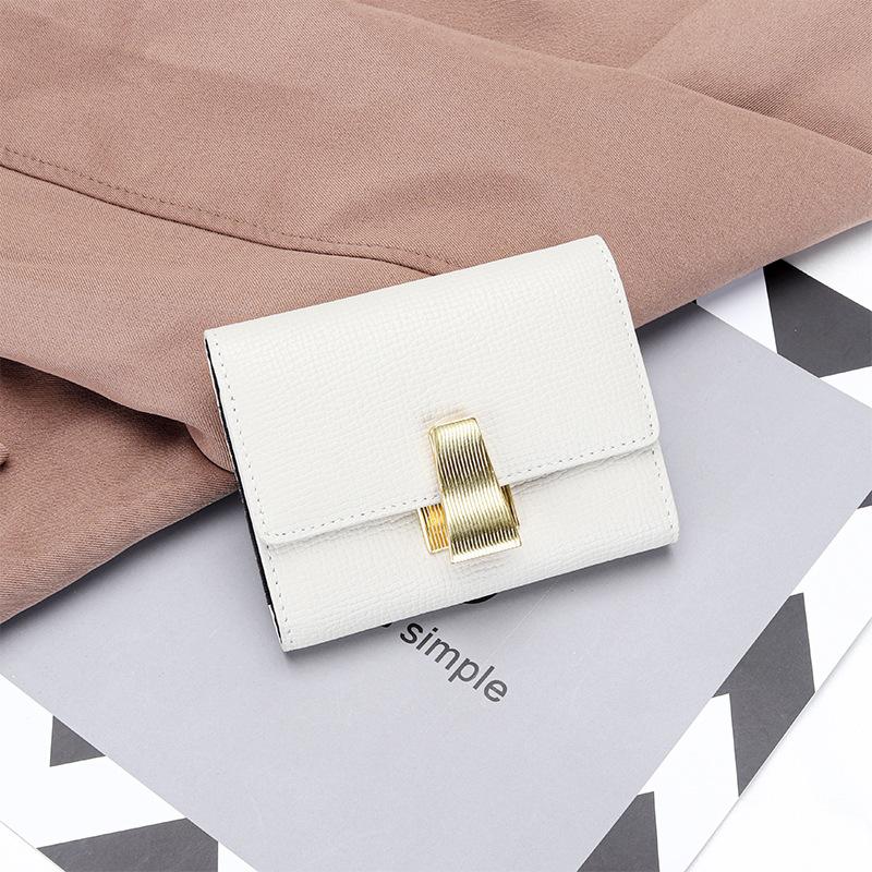 2024 New Lock Card Holder Genuine Leather Women Card Bags Textured First Layer of Cowhide Coin Purse Credit ID Cards Organizer