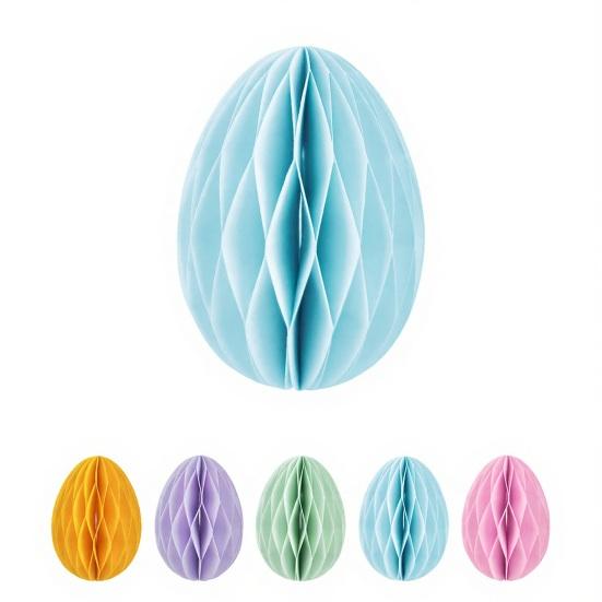 2 Pcs Easter Honeycomb Hanging Decoration 3D Paper Honeycomb Easter Egg