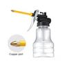 250ml Transparent High Pressure Oil Can - Plastic Machine Pump Oiler with Rigid & Flex Spout for Lubrication Grease