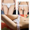 Women Sexy Panties Bowknot Beads Lace Low Waist Pearls Underpants Thongs Briefs