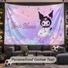 Kuromi Personalized Tapestry Support Custom Name, Wall Art Home Decoration