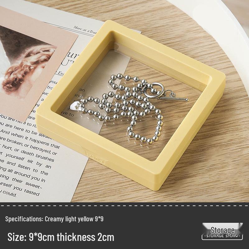 Tragbare transparente PE-Folie Schmuckbox für Ohrclips und Halsketten - Anti-Oxidations-Aufbewahrungslösung