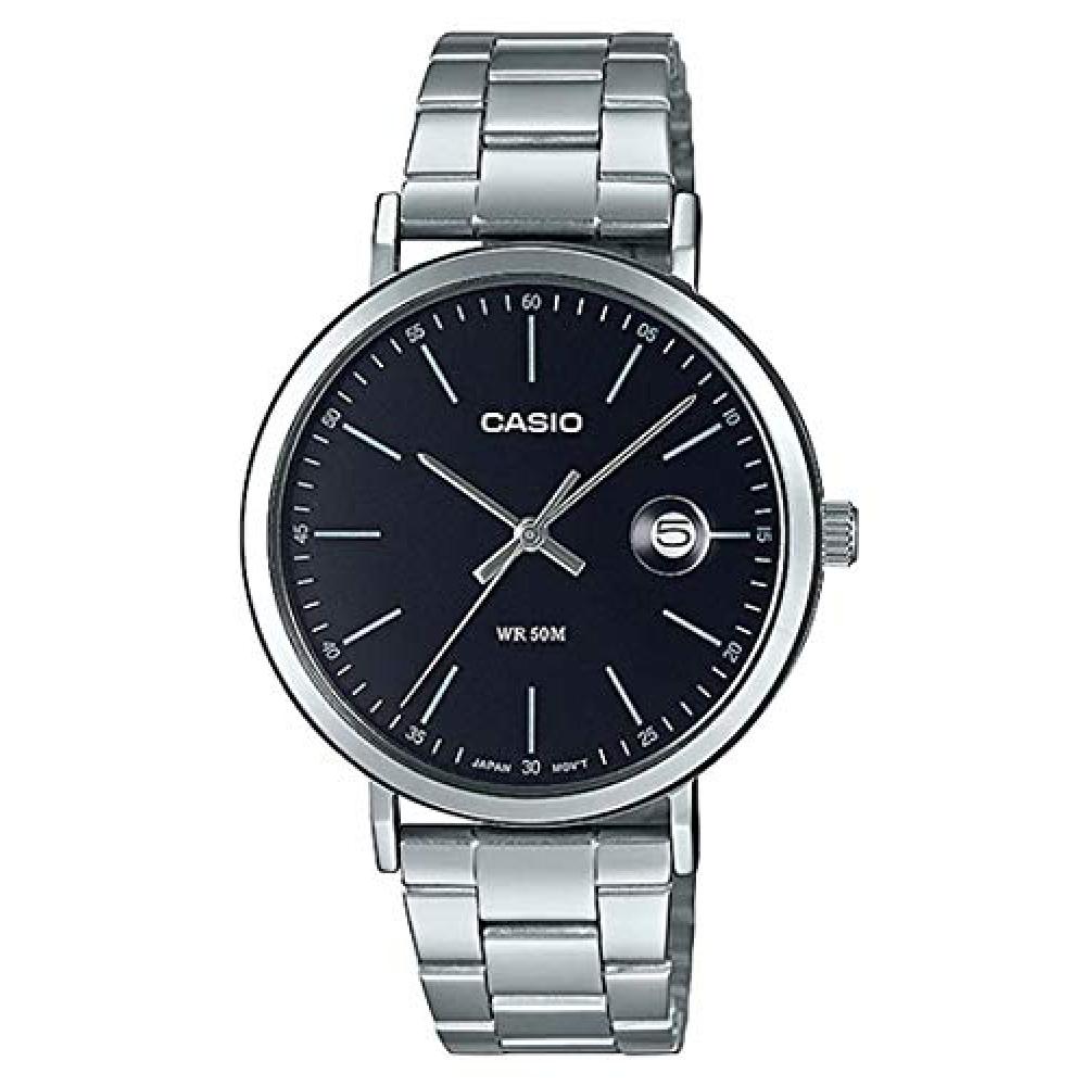 

[CaSio] Мужские кварцевые часы CaSio Mtp E175d 1ev с черным циферблатом и металлическим ремешком Модель overSeaS []