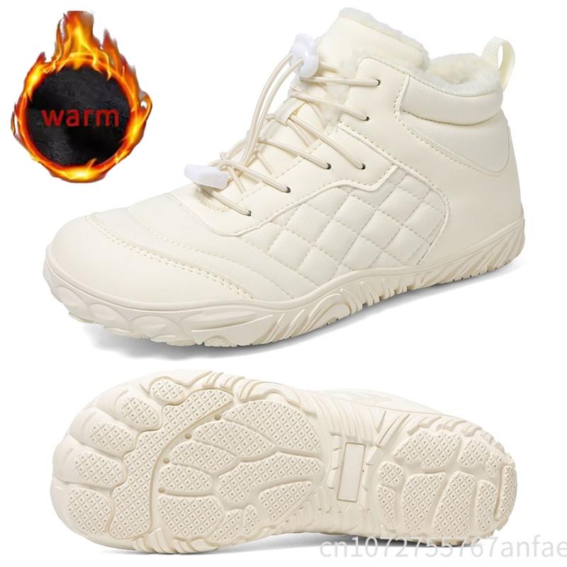 Winter Men's Women's Warm Snow Boots Waterproof Anti Slip Outdoor Hiking Boots Casual Winter Booties Plush Warm Cotton Boots