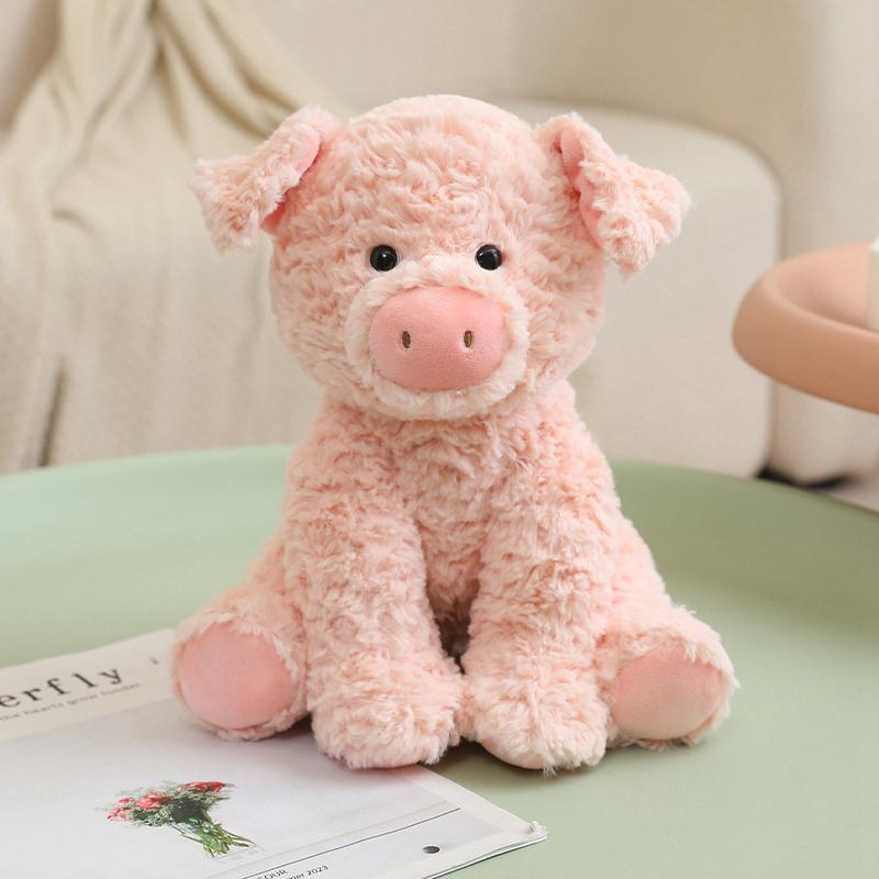1Pc 25cm Fluffy Lions Fox Piggy Cattle Peluche Toy Cute Sitting Animal Elephant Koala Bear Monkey Cow Polar Bear Dolls for Kids