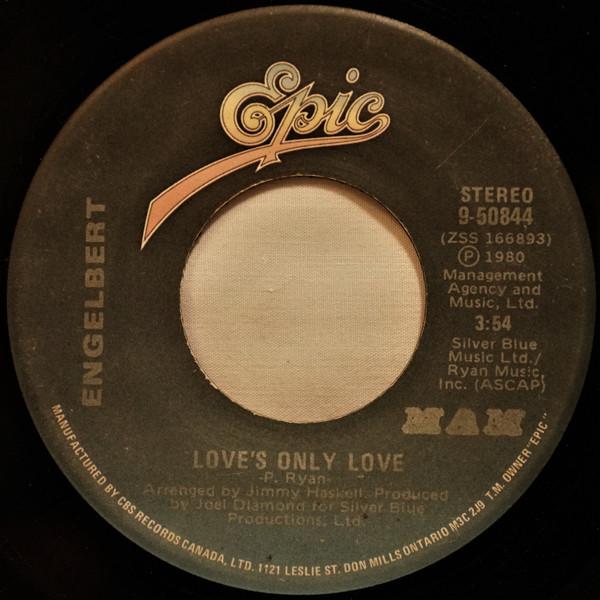 

7inch Record ENGELBERT HUMPERDINCK Loves Only Love 950844 Epic 1980 Canada Pop Used