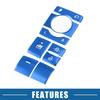 ABSOPRO Window Button Switch Button Cover Trim for Toyota RAV4 Interior Interior Custom Blue 2019-2022, Panel, Parts, Accessories,