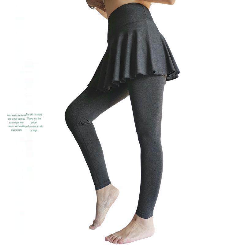 

Женские брюки-юбка для йоги с высокой талией для улицы - Фитнес-комплект с эффектом лифтинга бедер L