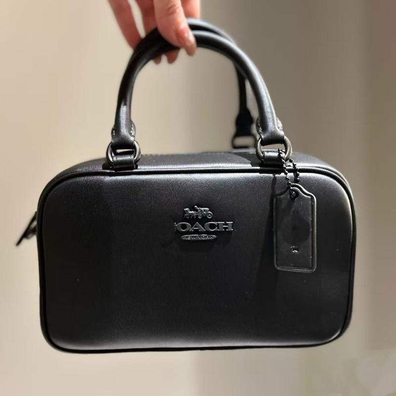 

Koujia s new Satchel bowling small square bag, leather hand-held oblique span, single shoulder simple hand-carried women s bag commuting size 18.5*13.5*cm